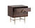 Emery Nightstand - Antique Brass - Dark Mango