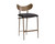 Gibbons Counter Stool - Antique Brass - Charcoal Black Leather