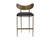 Gibbons Counter Stool - Antique Brass - Charcoal Black Leather