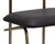 Gibbons Dining Chair - Antique Brass - Charcoal Black Leather