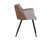 Griffin Dining Armchair - November Grey / Bravo Cognac