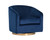 Hazel Swivel Lounge Chair - Gold - Navy Blue Sky