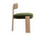 Horton Dining Chair - Rustic Oak - Forest Green