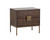 Jade Nightstand - Antique Brass - Dark Mango