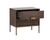 Jade Nightstand - Antique Brass - Dark Mango