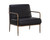 Lathan Lounge Chair - Charcoal Black Leather