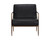 Lathan Lounge Chair - Charcoal Black Leather