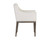 Malik Dining Armchair - Ash Grey - Linoso Ivory