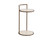 Parga End Table - Rustic Bronze - Travertine Look