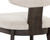 Rickett Dining Chair - Dark Brown - Dove Cream