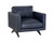 Rogers Armchair - Cortina Ink Leather