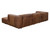 Santino Sofa Chaise - Raf - Aged Cognac Leather