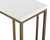 Sawyer End Table - Antique Brass - White