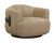Tadeo Swivel Lounge Chair - Dark Brown - Sahara Sand Leather