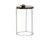 Tillie End Table - Stainless Steel - Black Agate Stone