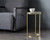 Tillie End Table - Brass - Natural Agate Stone