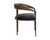 Zanatta Dining Armchair - Charcoal Black Leather