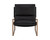 Zancor Lounge Chair - Antique Brass - Charcoal Black Leather