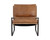 Zancor Lounge Chair - Gunmetal - Tan Leather