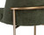 Zeke Dining Chair - Antique Brass - Bergen Olive