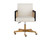 Claudette Office Chair - Linoso Ivory