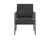 Earl Dining Armchair - Ash Grey - Brentwood Charcoal Leather