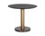 Monaco Bistro Table - Gold - Grey Marble / Charcoal Grey - 35.5"