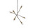 Zenith Chandelier - Brass And Black