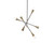 Zenith Chandelier - Brass And Black