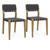 53004761 - Orlando Wood Set of 2 Dining Chair Natural Charcoal