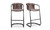 PK-1060-03 - Freeman Barstool Grazed Brown Leather Set Of Two