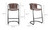 PK-1060-03 - Freeman Barstool Grazed Brown Leather Set Of Two