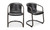 PK-1059-02 - Freeman Dining Chair Onyx Black Leather  Set Of Two