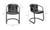 PK-1059-02 - Freeman Dining Chair Onyx Black Leather  Set Of Two