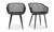 QX-1001-02 - Piazza Outdoor Chair Black Set Of Two