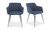 EJ-1016-26 - Ronda Arm Chair Blue Set Of Two