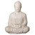 MEDITATING BUDDHA, WHITE CRACKLE