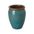 ROUND PLANTER, TURQUOISE WASH