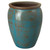 ROUND PLANTER, TURQUOISE WASH