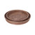 Piro Rattan Round Trays With Crosshatch Binding, 2 Piece Set, Brown