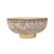 Anya Line Design Terracotta Bowl, Ivory With Aged Brown Design
