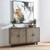 52010493 - Vivienne Mango Wood 4Dr Cabinet Light Gray