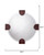 Quadrant Leather Round Wall Mirror