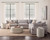 5308SC5EGR - Caplan Upholstered 5pc Modular Sectional Gray