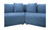 FO-1041-19 - Fraser 3 Piece Modular Sectional With Slipper Deep Blue