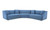 FO-1042-19 - Fraser 3 Piece Modular Sectional With Wedge Slipper Deep Blue