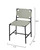 Asher Leather Dining Chair, Grey