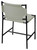 Asher Leather Dining Chair, Grey