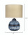 Batik Ceramic Table Lamp with Raffia Shade