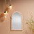 Bardot 40" Bone & Wood Arch Wall Mirror